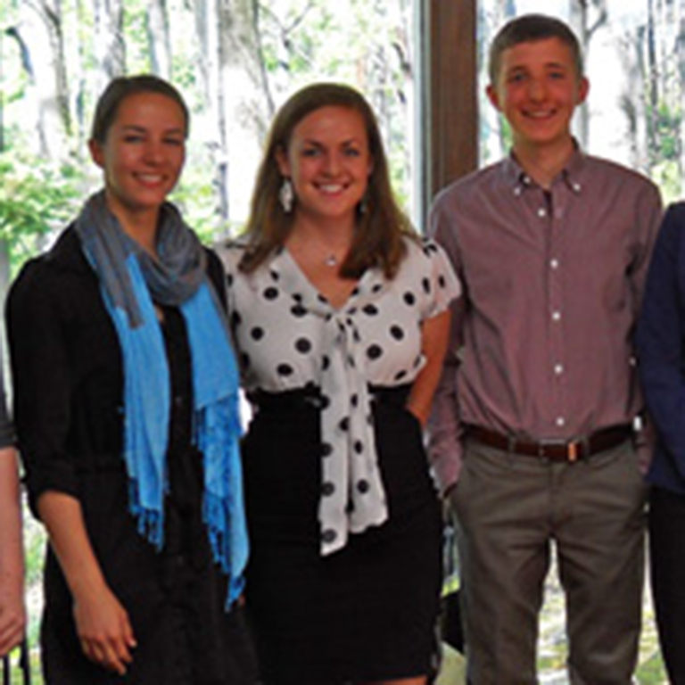 Undergraduate awards winners (left to right): Kimberly Long, Olivia Stidham, and Kevin Gardner.
