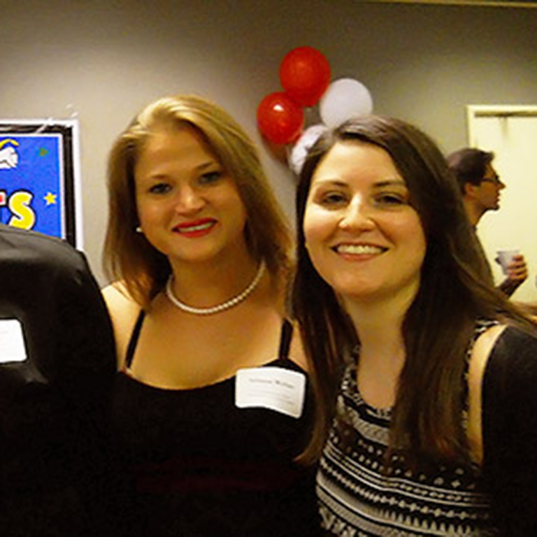 Athena Weber and Margaret Uland at the commencement reception.