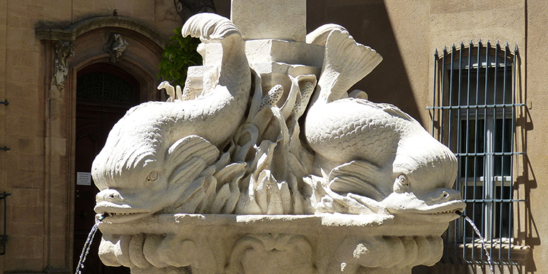 Fountain in Aix-en-Provence, France.