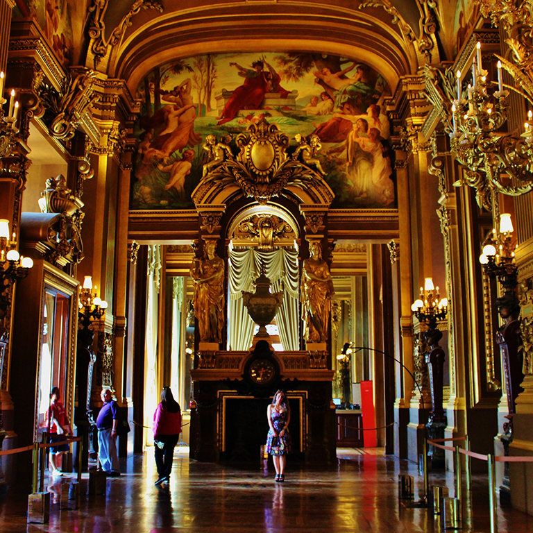 Image of an opera house in Paris, France.