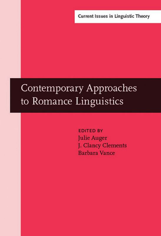 Contemporary Approaches to Romance Linguistics